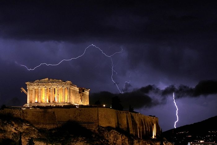 Lightning over the Acropolis