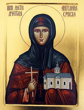Прп. Ангелина Сербская. Икона в монастыре Гргетег. Фото: иером.Игнатий (Шестаков)