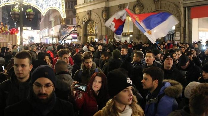 В Белграде проходят акции протеста против действий властей Черногории
