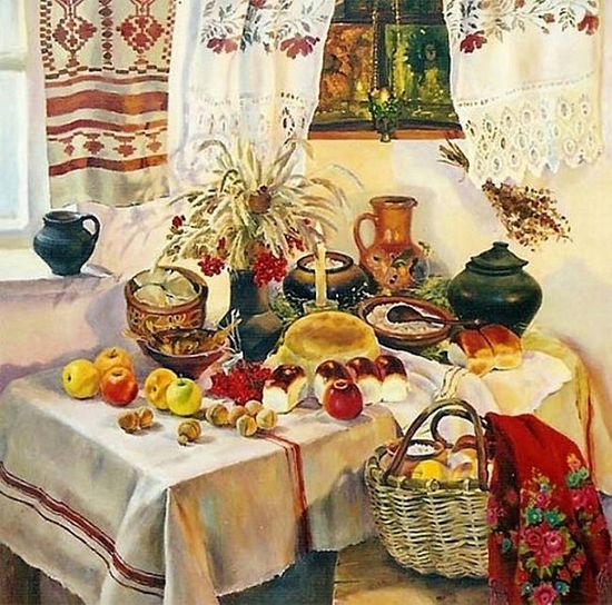 Christmas Eve. A painting by the artist Nadezhda Poluyan-Vnukova