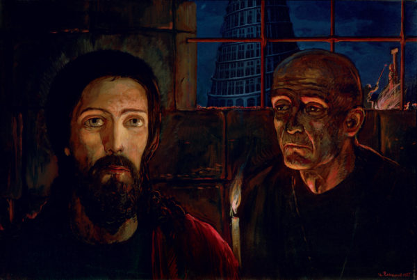 Ο Μεγάλος Ιεροεξεταστής. Ilya Glazunov, 1985. Εικονογράφηση για το μυθιστόρημα του Φ. Μ. Ντοστογιέφσκι "Αδελφοί Καραμάζοφ"