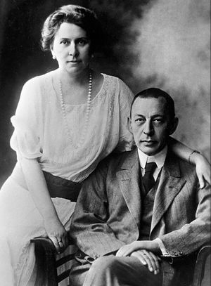 Сергей Рахманинов с женой Натальей Сатиной. 1925 год, США