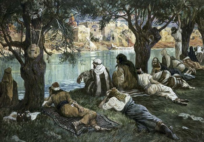  James Tissot. By the Waters of Babylon.