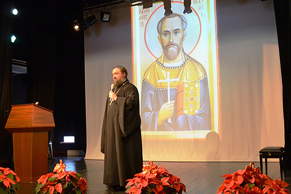 Благочинный Богородского благочиния отец Марк Ермолаев на презентации фильма в Усово