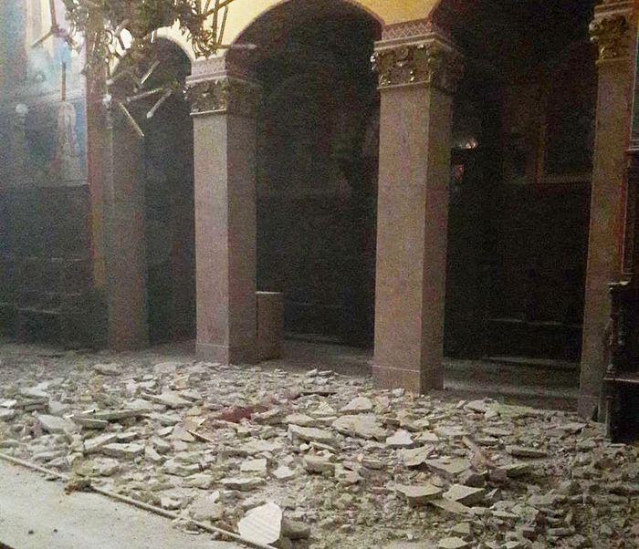 Православный кафедральный собор пострадал при землетрясении в Загребе