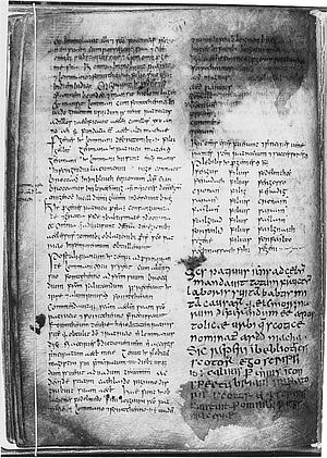 Страница из "Книги Армы" (IX век)