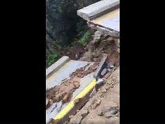 Downpour destroys main road on Mt. Athos
