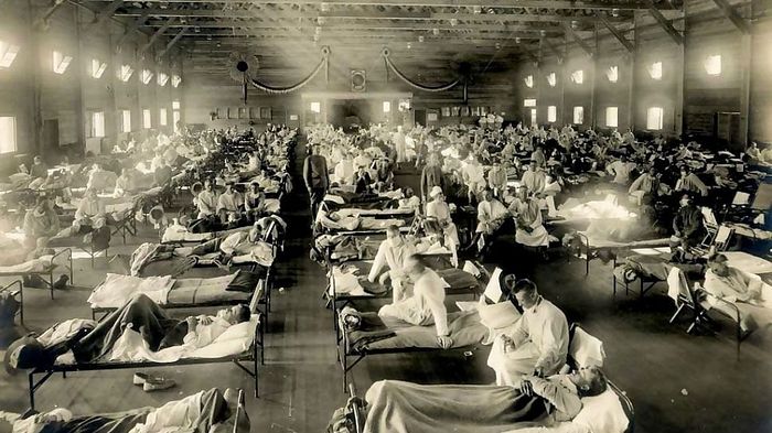 Больные испанским гриппом, США