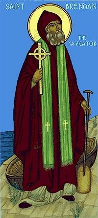 An Orthodox icon of St. Brendan the Navigator