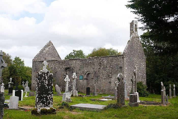 Remains of St. Brendan's Cathedral in Annaghdown, Galway