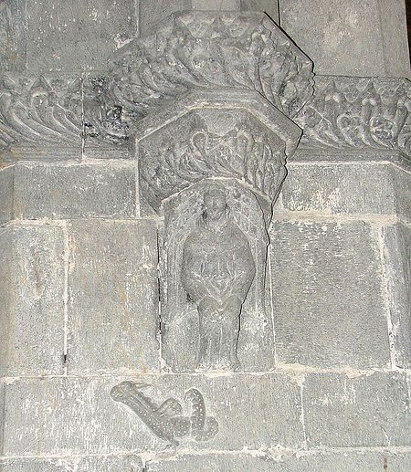 The carving of the angel and the dragon at Clonfert Cathedral, Galway (photo from Wikipedia)