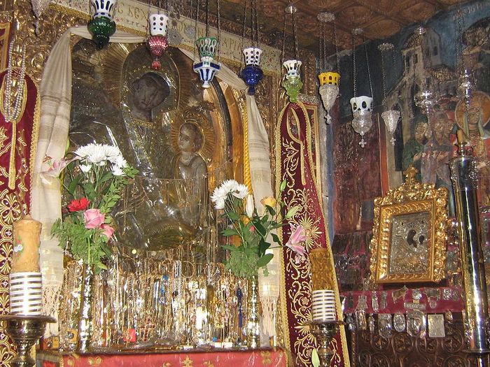 Εικόνα της Παναγίας της Γοργουπηκόου στη Μονή Δοχειαρίου