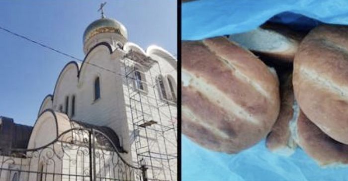 Храм Царственных страстотерпцев в Севастополе бесплатно раздает хлеб