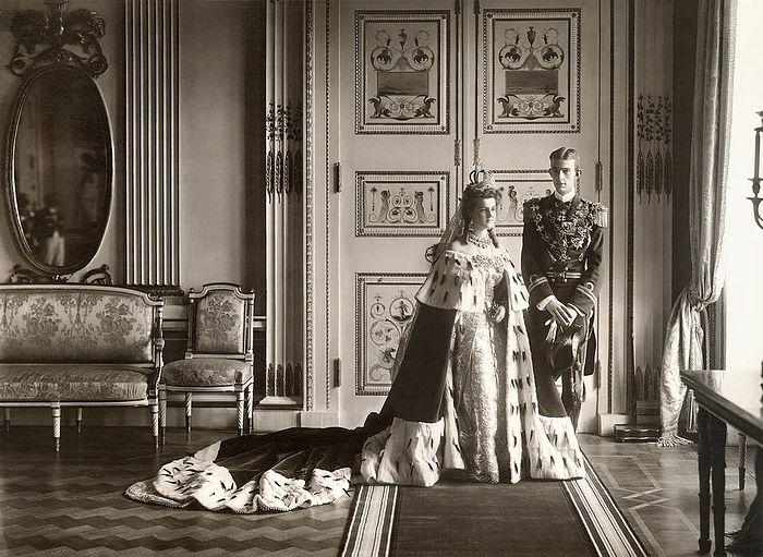 The wedding of Maria Pavlovna and the Swedish prince Wilhelm, 1908.