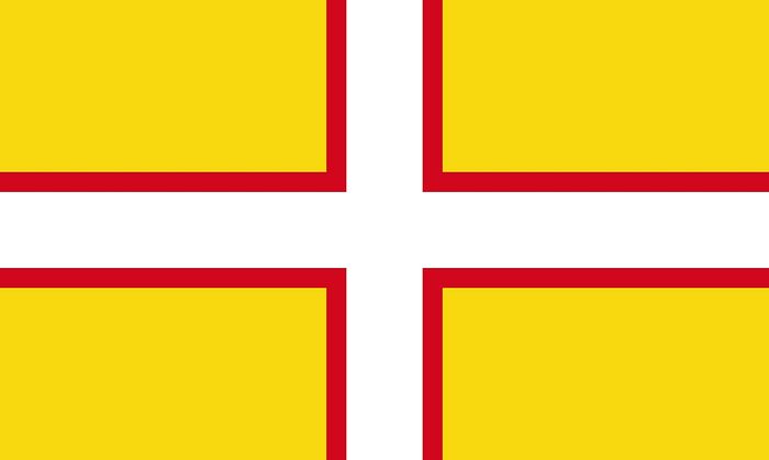 Флаг графства Дорсет – крест св. Виты