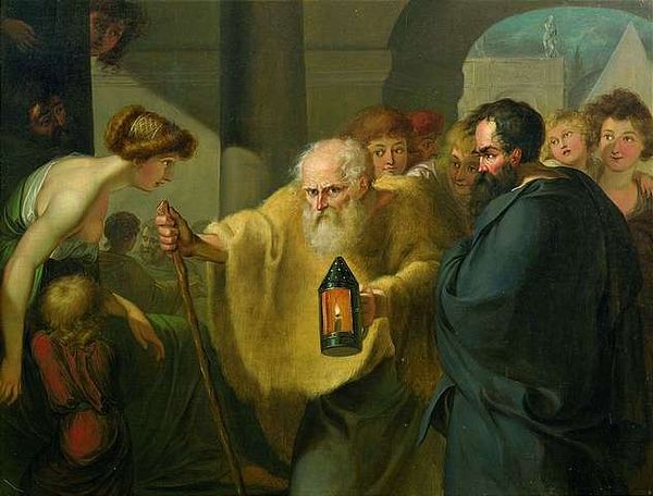 Johann Heinrich Wilhelm Tischbein. Diogenes Searching for an Honest Man
