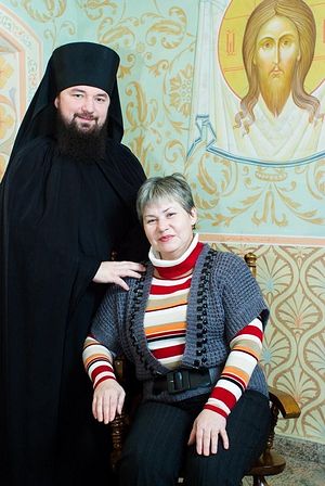Монах Николай (Муромцев) с мамой
