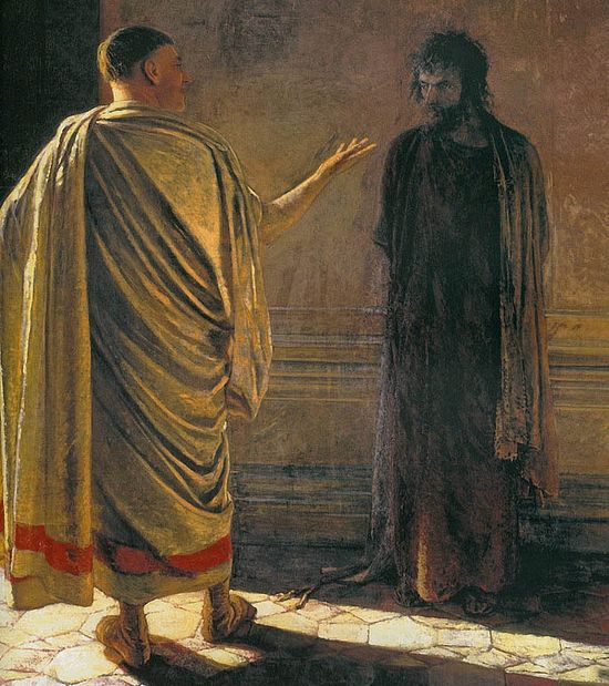 Nikolai Ge. What is truth? Christ and Pilate,1890. Photo: wikipedia