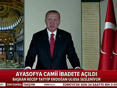Erdoğan: first Muslim service to be held in Agia Sophia on July 24