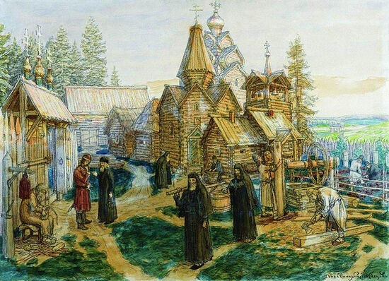 Artist Vasnetsov A.M. St. Sergius’s monastery in his lifetime.