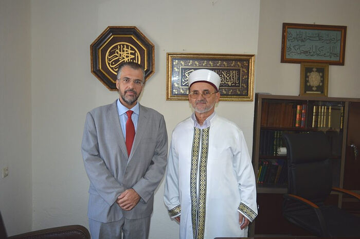 Ο Γ.Γ. Θρησκευμάτων του Υπουργείου Παιδείας κ. Καλαντζής με τον τοποτηρητή της Μουφτείας Κομοτηνής το 2018