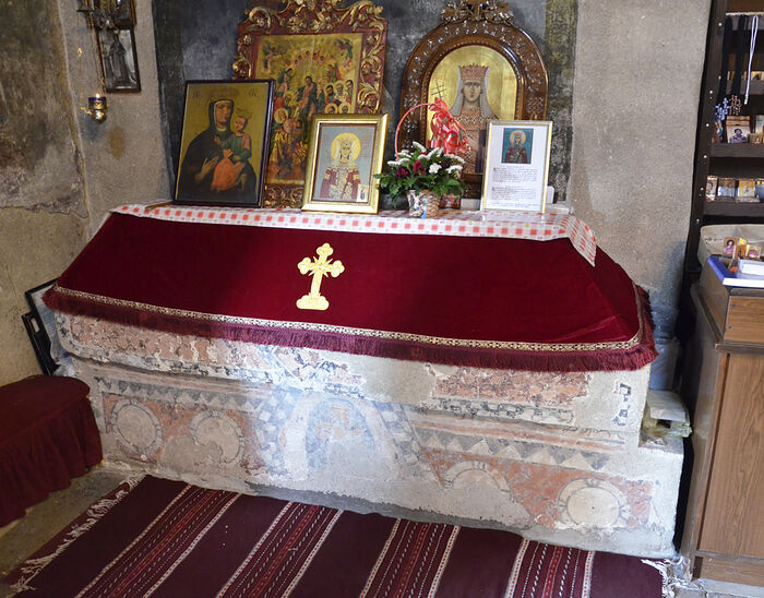 Место погребения св. Милицы в монастыре Любостиня