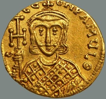 Монета с изображением императора Константина V Копронима