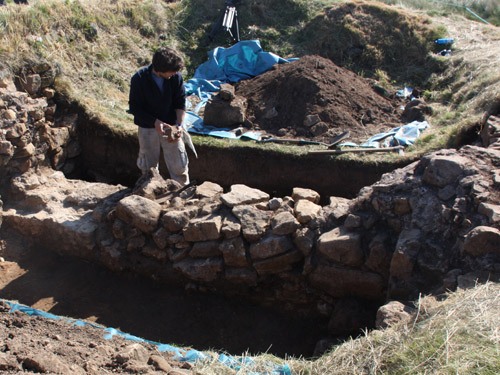 St. Ebba's Chapel at Ebb's Nook near Beadnell, Northumb., during 2012 excavations. Photo: Channel4.com.