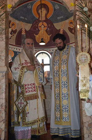 Владыка Амфилохий рукополагает в иеромонахи отца Владимира (Палибрка)