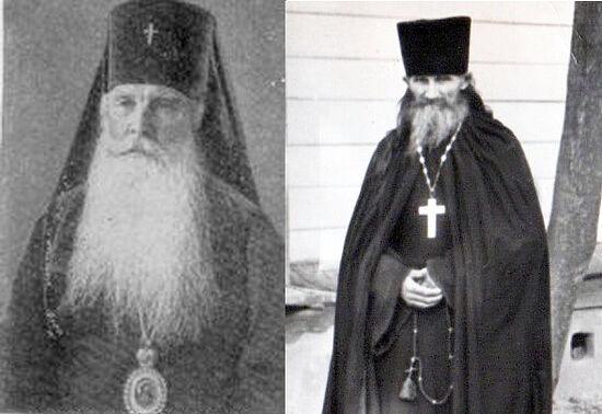 Archbishop Evmeny (Khoropolsky) (left), Archimandrite Parpheny (Nevmerzhitsky) (right)