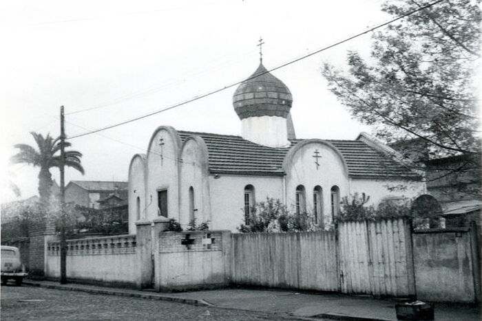 Вид церкви в Сантьяго до землетрясения 1960-го года