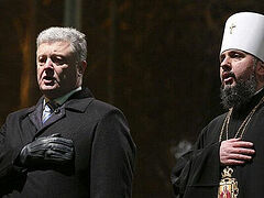 Poroshenko, Epiphany Dumenko openly talk about political role in life of schismatic OCU