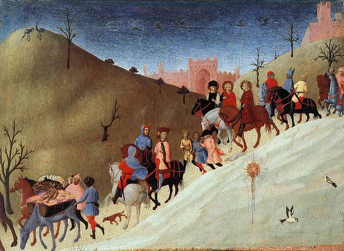 Sassetta (Stefano di Giovanni di Consolo). The Journey of the Magi