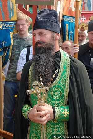 Ο Ηγούμενος Ιωάννης (Τιτόβ), καθηγούμενος της Ιεράς Μονής των Αγίων Μπορίς και Γκλεμπ. Φωτογραφία του Α.Ποσπέλοβ / Pravoslavie.Ru