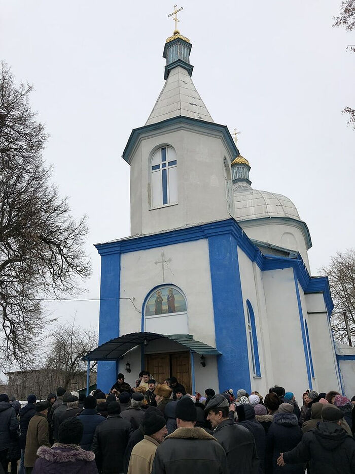 Захват Космо-Дамиановского храма с. Лысогорка, 18 января 2021 г.