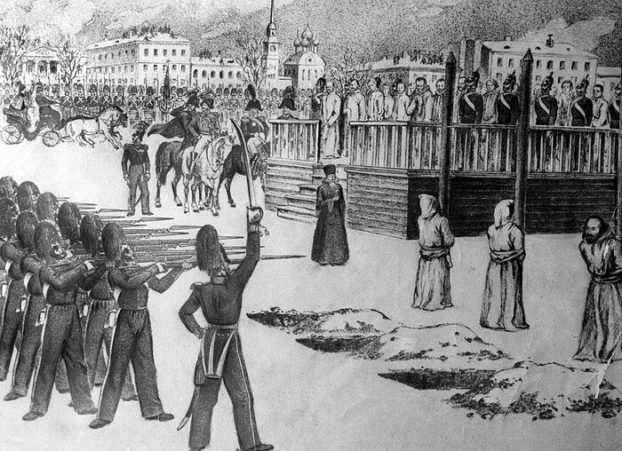 Staged execution on Semonov Square. Photo: wikimedia.org