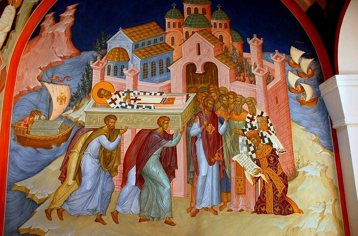 Перенесение честных мощей святителя Иоанна Златоуста из Коман в Константинополь в 438 г.