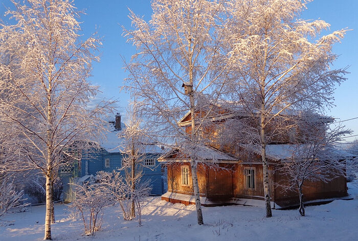 Όμορφος χειμώνας στη μονή της εικόνας της Παναγίας «Καζάνσκαγια» και του Οσίου Τρύφωνα του Περμ