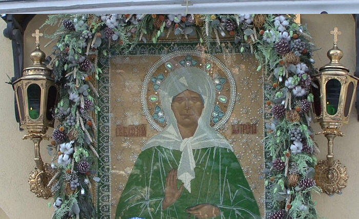 Икона блаженной Матроны в Покровском монастыре