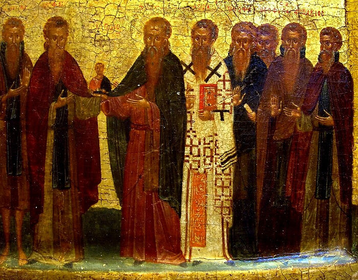The Triumph of Orthodoxy. Byzantine icon, 15th c.