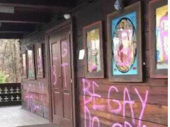 Bucharest church desecrated with BLM-Antifa-LGBT graffiti