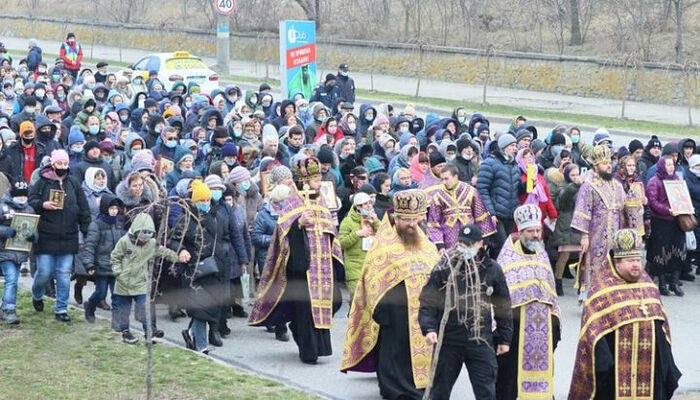 Η λιτανεία προς τιμήν της Κυριακής της Ορθοδοξίας στο Μπερντιάνσκ. Πηγή: pro.berdiansk.biz