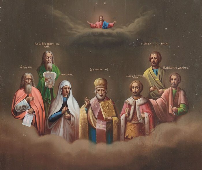 Икона «Избранные святые». 1889 год. Г.Н. Журавлев. Государственный музей истории религии
