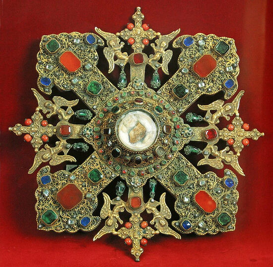 ​Reliquary cross with a particle of St. George’s head (Treasury of the Mother See of Holy Etchmiadzin, Armenia)