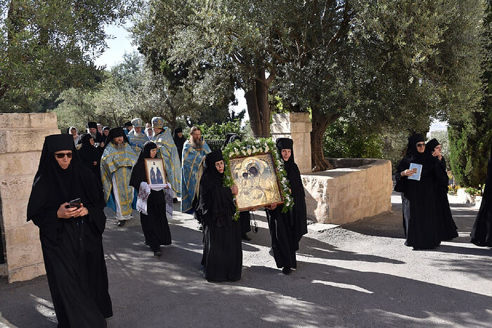 Празднование в честь иконы Божьей Матери Троеручица в Елеонском женском монастыре
