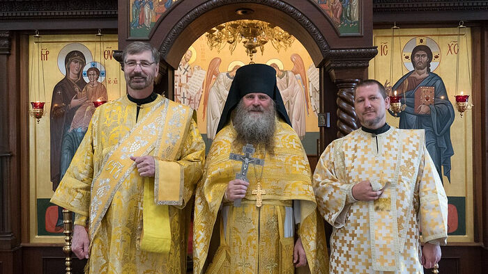 Fr. Gerasim (center). Photo: stseraphim.org