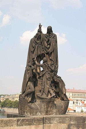 The monument to Sts. Cyril and Methodius in Prague