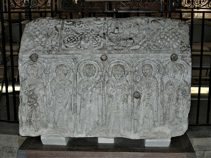 The Hedda Stone at Peterborough Cathedral, Cambridgeshire (provided by Dr. Avril Lumley-Prior)