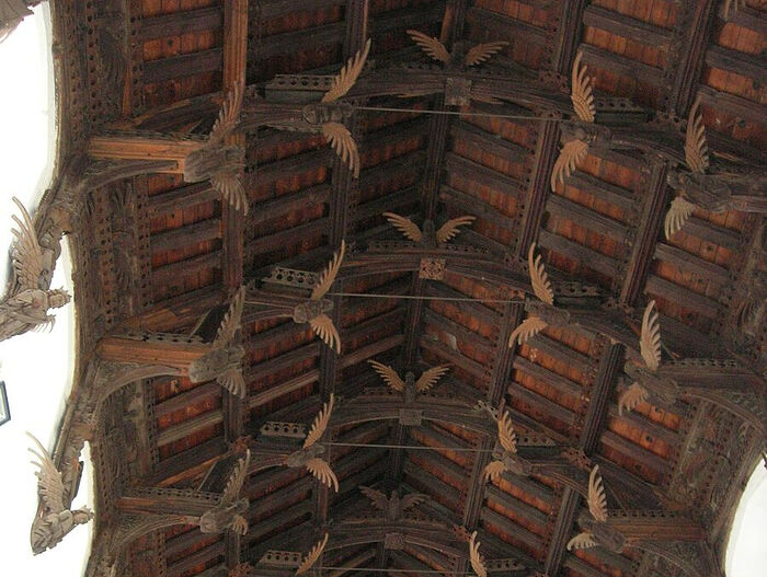 Angels on the roof of St. Wendreda's Church in March, Cambs (kindly provided by Dr. Avril Lumley-Prior)