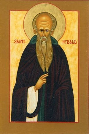 An icon of St. Hibald of Lindsey (the image kindly provided by Revd. David Eames)